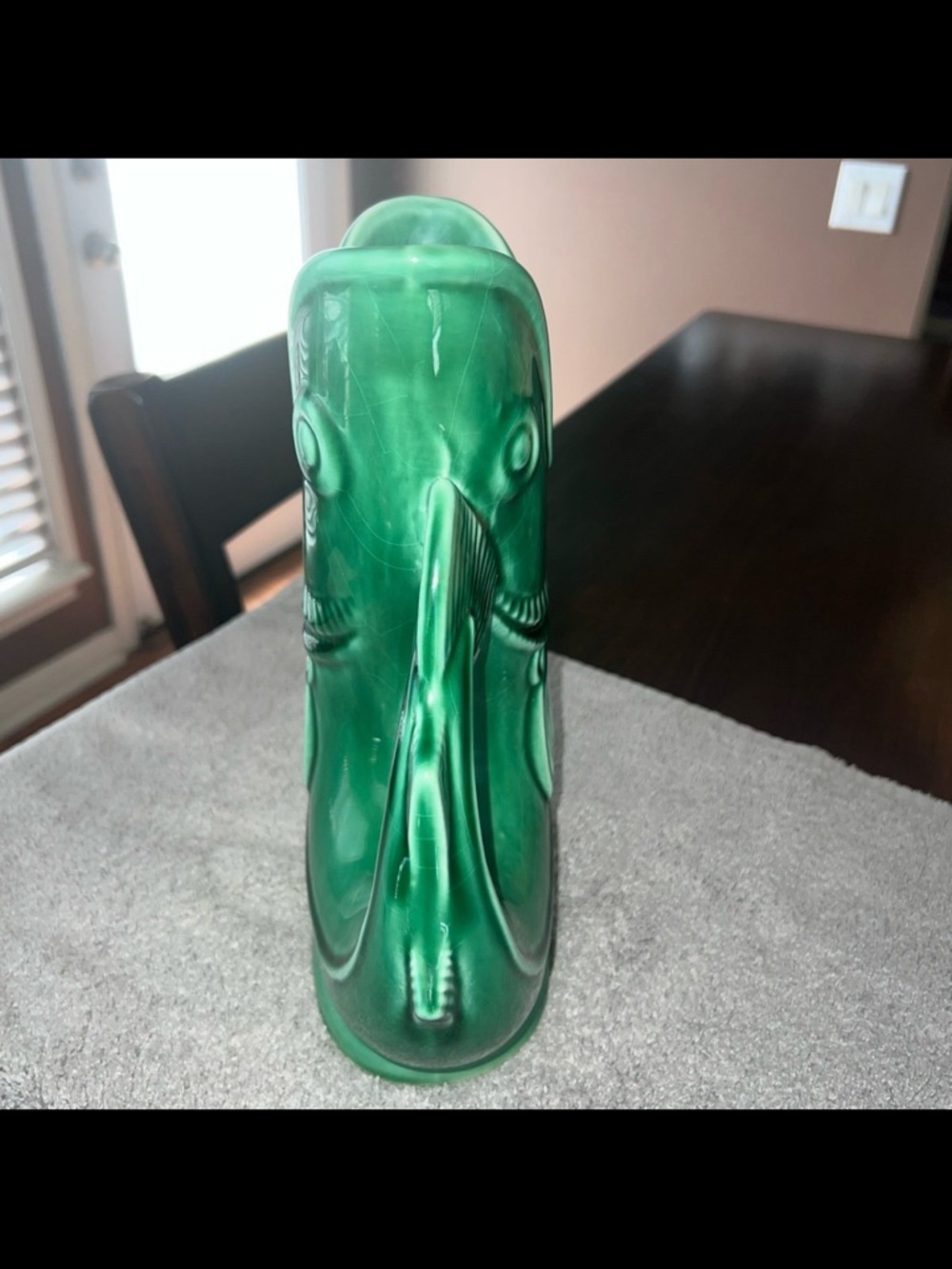 VNTG SHREVE CRUMP & LOW GURGLING COD FISH GLOSSY GREEN PITCHER//MADE IN ENGLAND - Picture 7 of 8